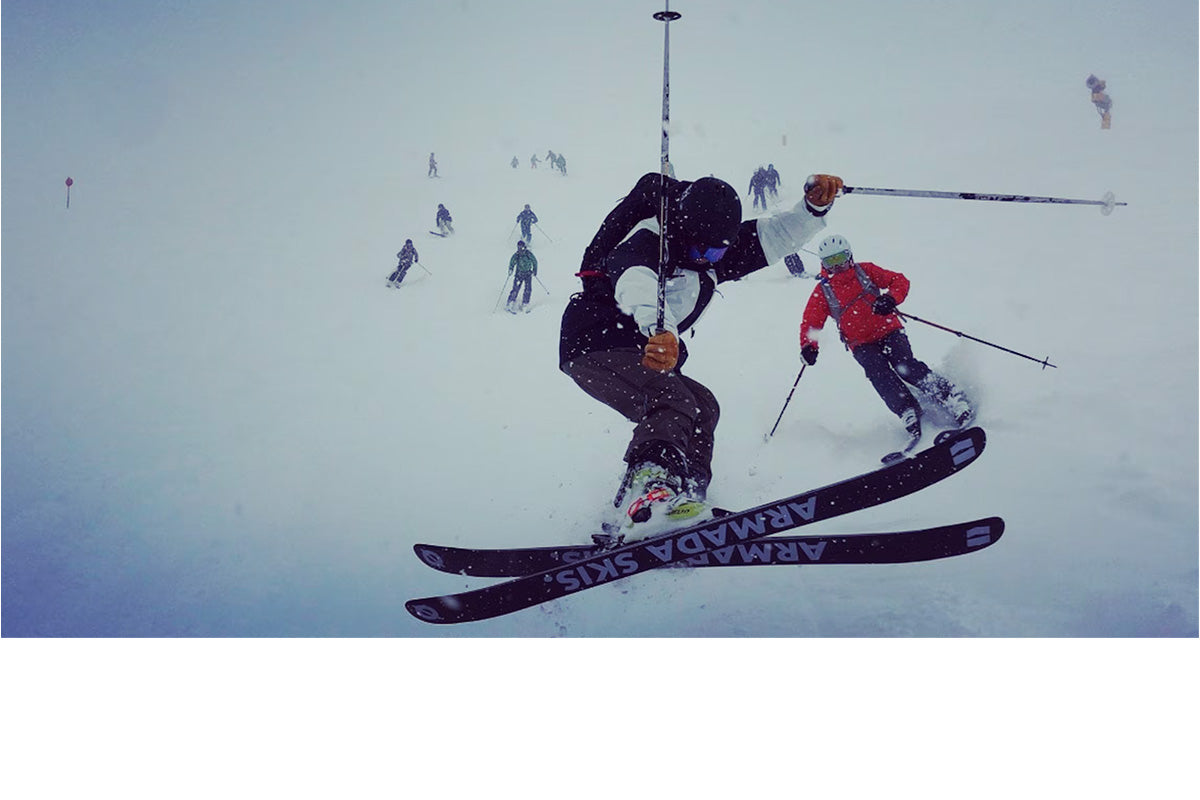 Fredrik på Skistore hoppar med Armada skidor