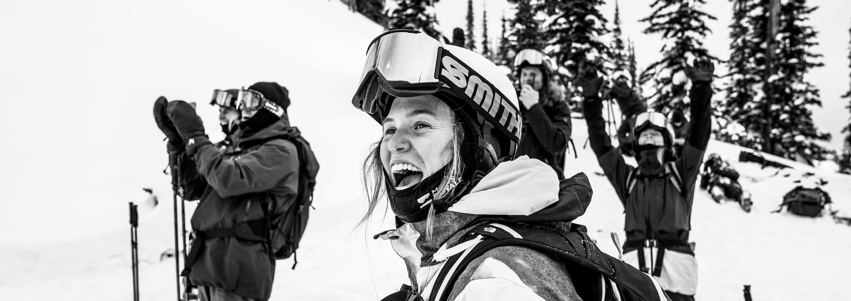 Skidhjälmar på rea