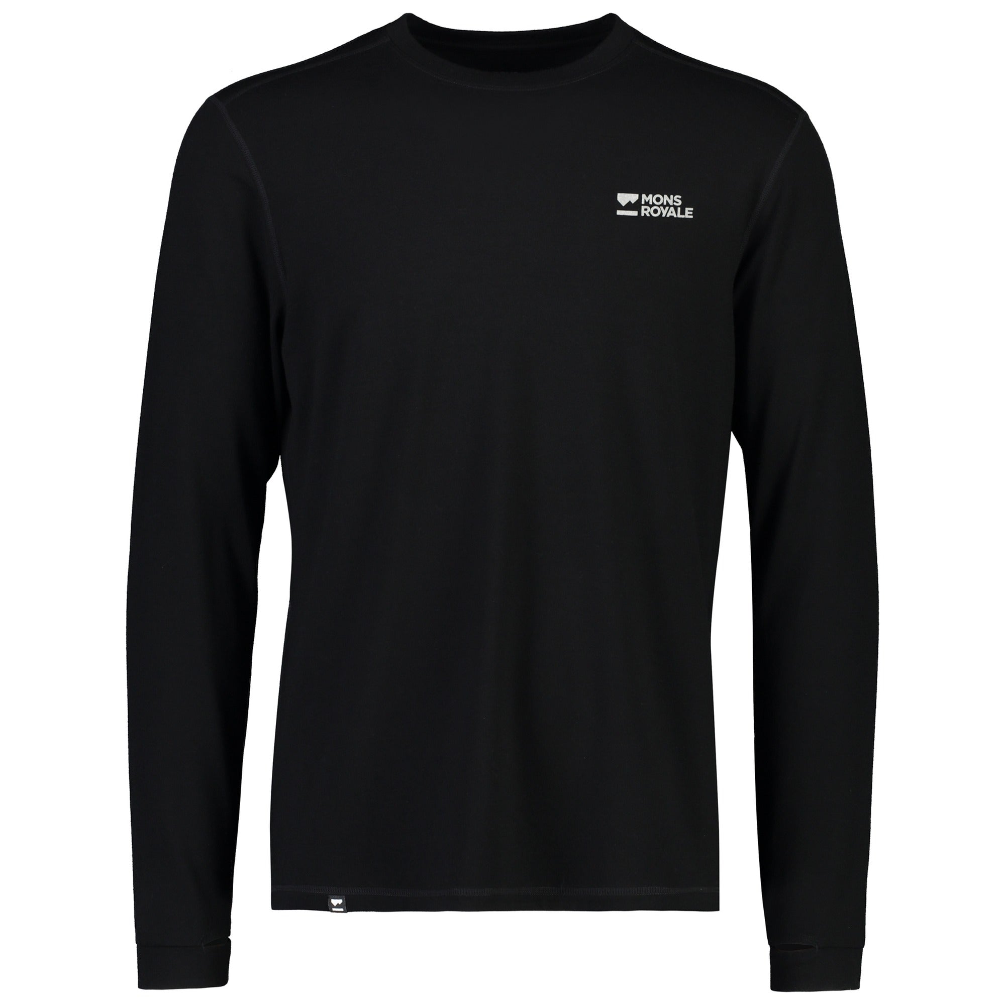 Mons Royale Cascade Merino Base Layer Long Sleeve M Black