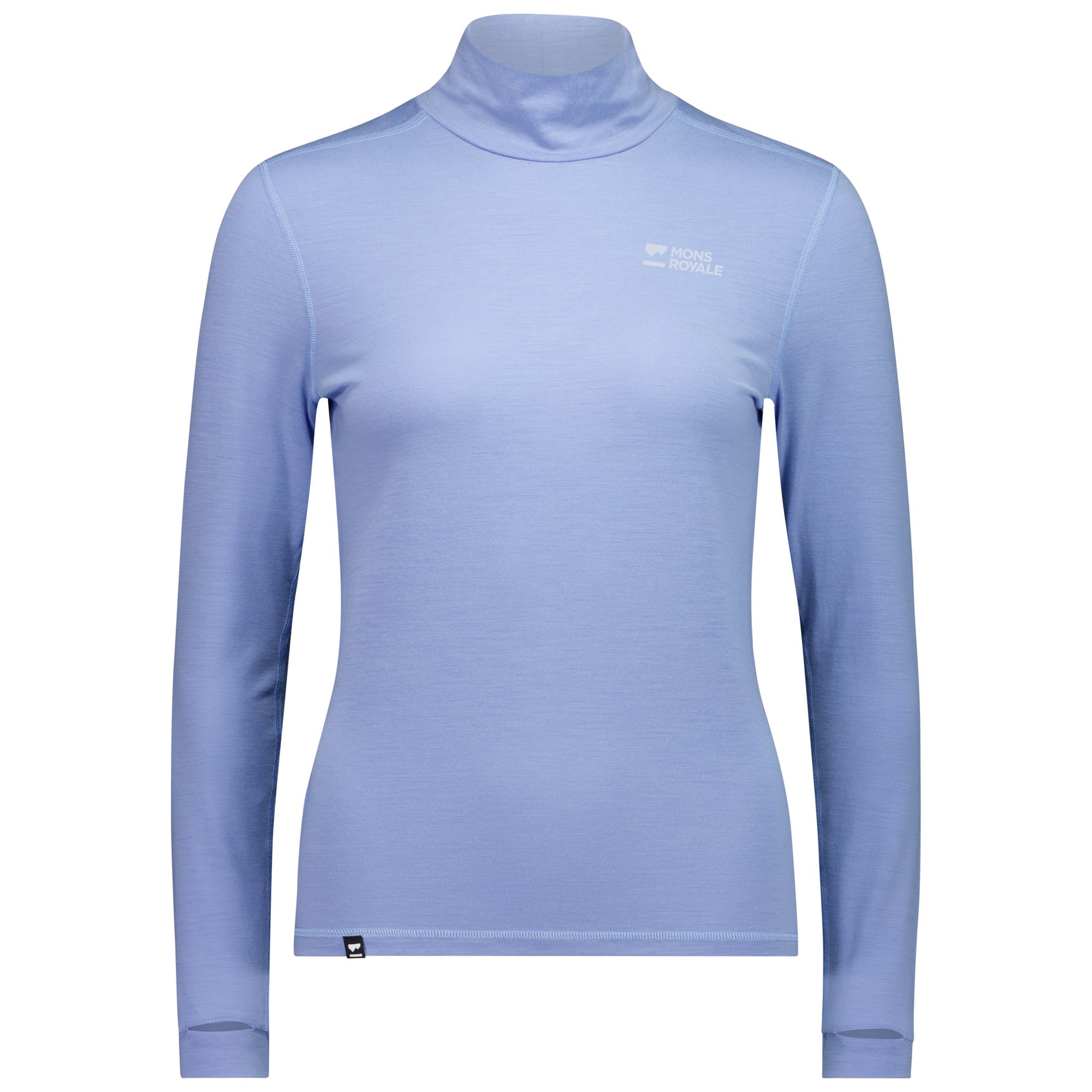 Mons Royale Cascade Merino Base Layer Mock Neck Long Sleeve W MOONSTONE