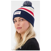 Mons Royale McCloud Merino Pom Pom Beanie SNOWFLAKE / NAVY