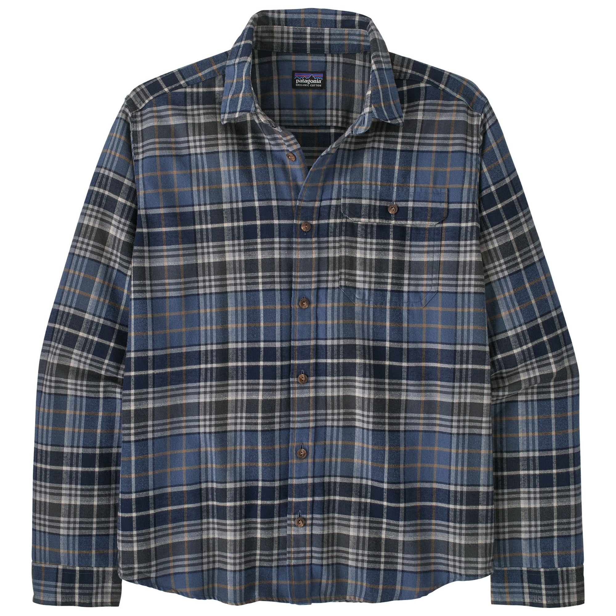 Patagonia M's L/S LW Fjord Flannel Shirt DEPTH: NEW NAVY