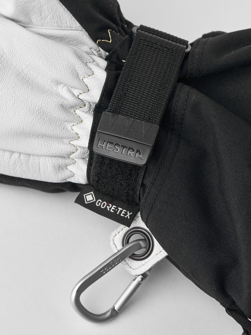Hestra Army Leather Gore-Tex - 3 finger Black/Natural grey