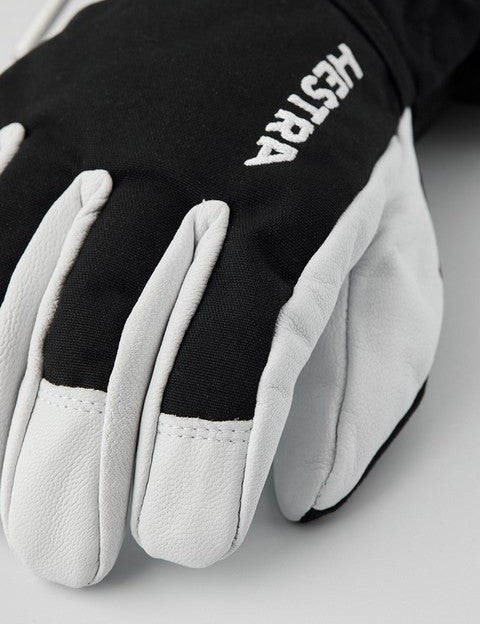 Hestra Army Leather Heli Ski Jr. 5 finger Svart