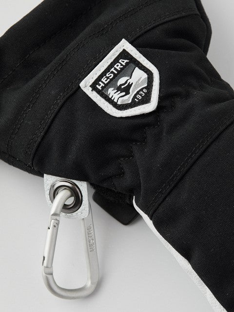 Hestra Army Leather Heli Ski Jr. 5 finger Svart