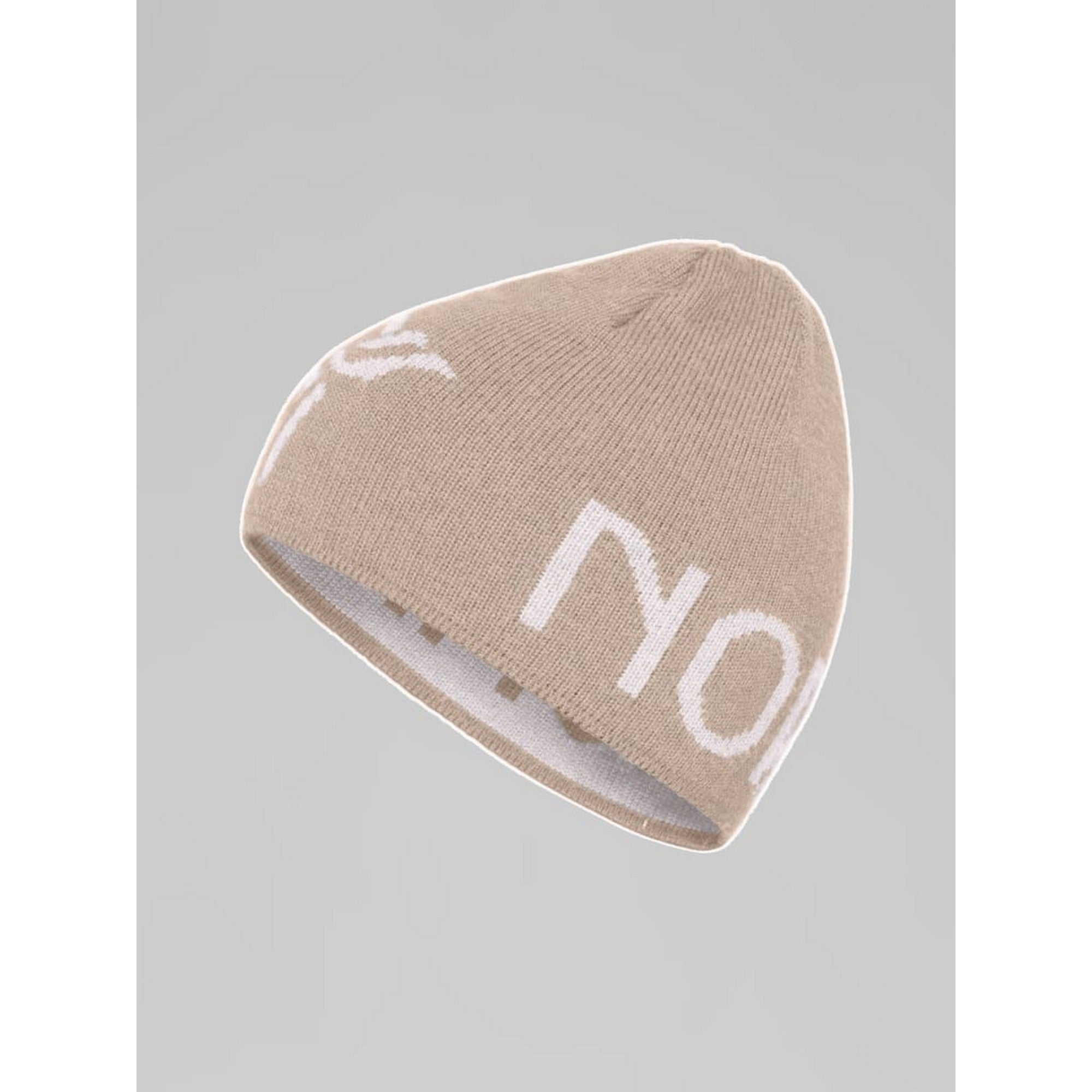 /29 mid merinoUll logo Beanie