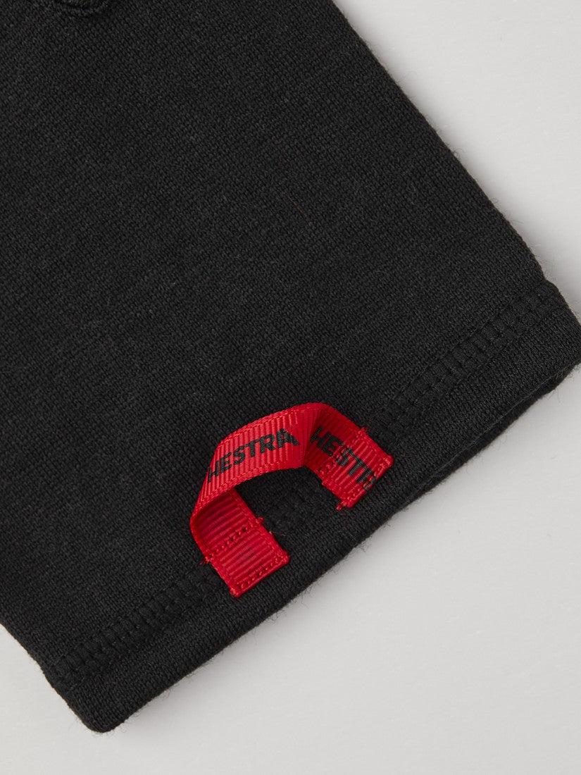 Hestra Merino Wool Liner Long - 5 finger Black
