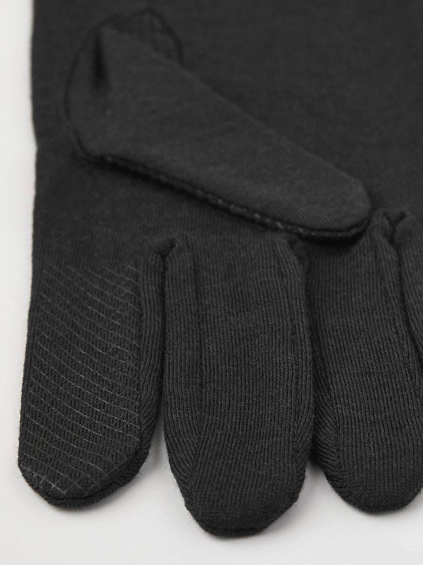 Hestra Merino Wool Liner Long - 5 finger Black