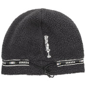 Cord Lock Fleece Beanie Black