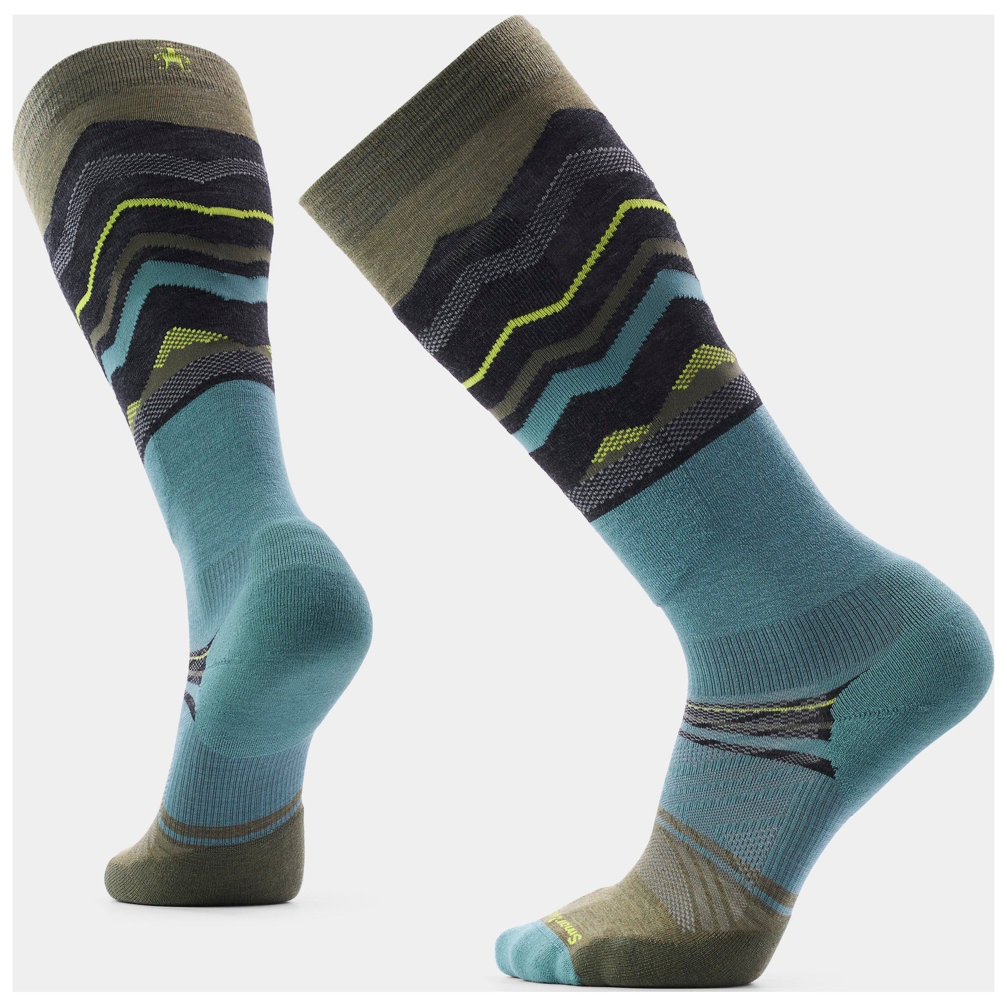 Smartwool M Ski Targeted Cushion Expanding Horizons OTC Socks WINTER MOSS