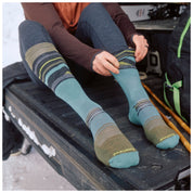 Smartwool M Ski Targeted Cushion Expanding Horizons OTC Socks WINTER MOSS
