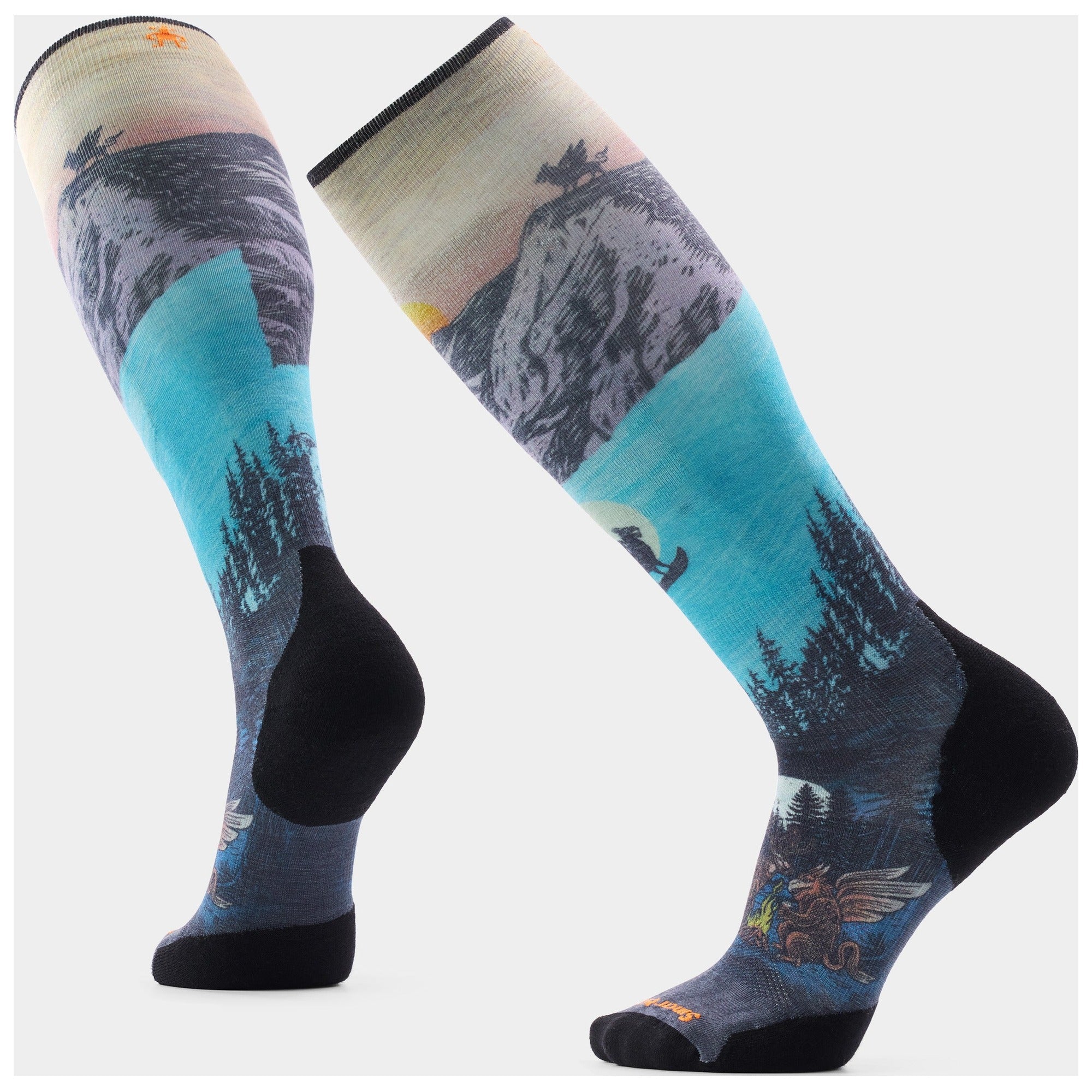 M Ski Targeted Cushion Winter Phase Print OTC Socks