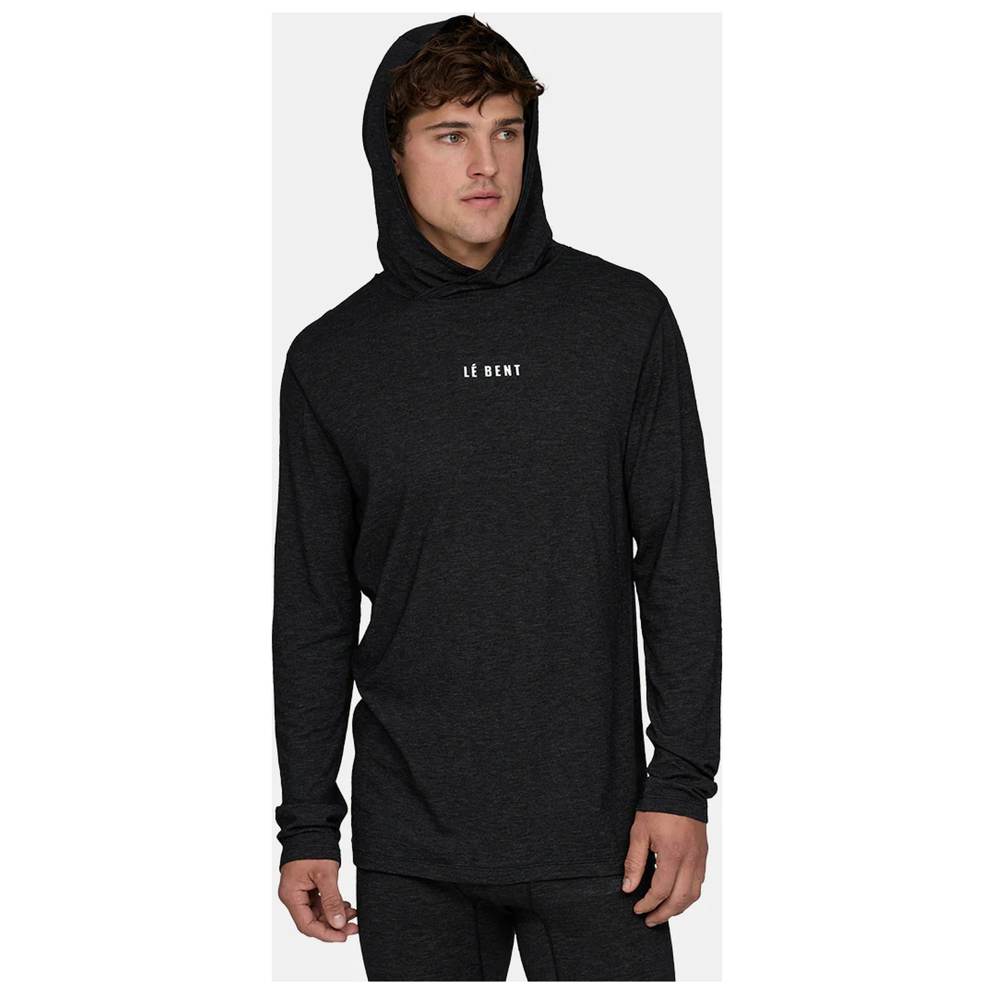 Mens Featherweight Hooded LS Crew