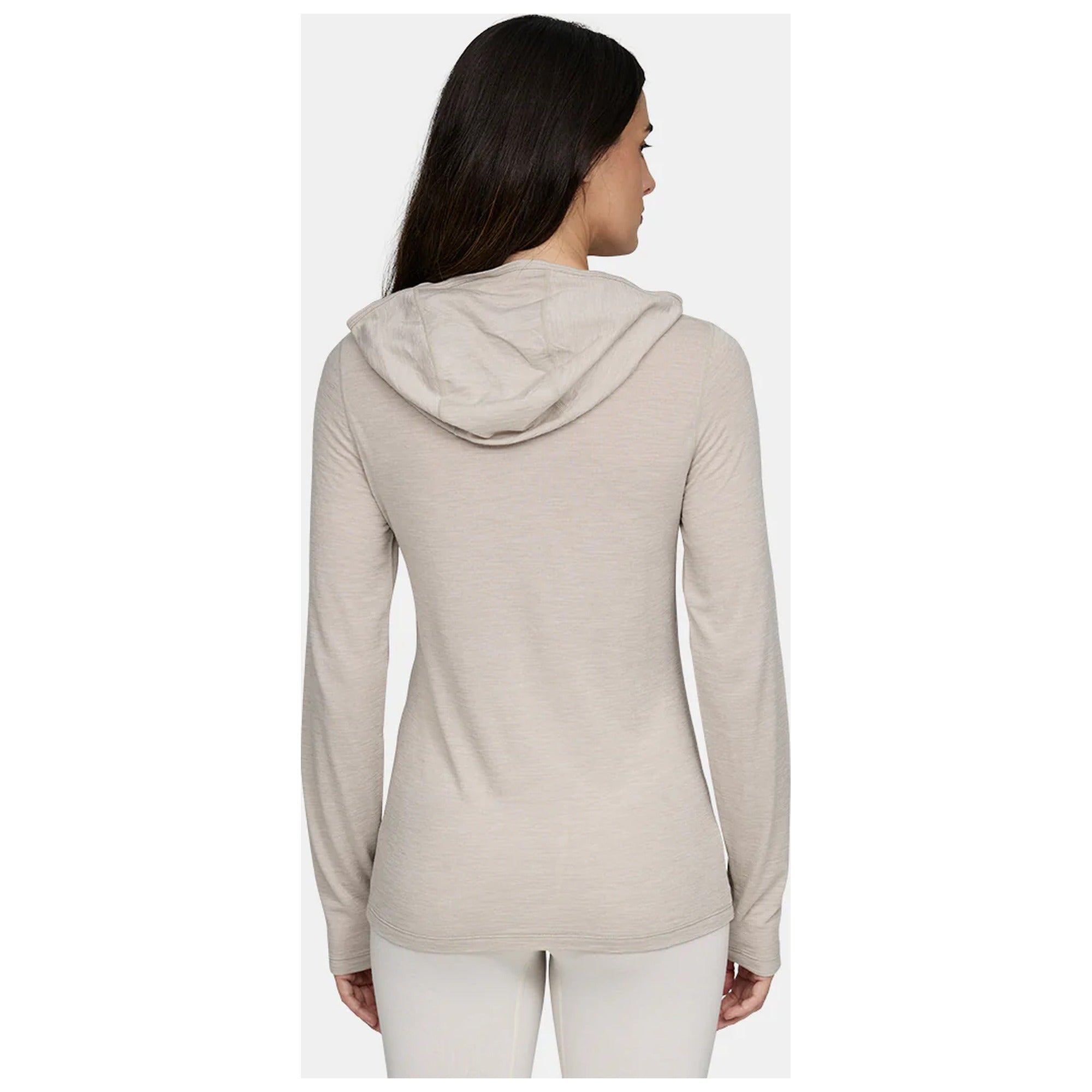 Womens Featherweight Hooded LS Crew