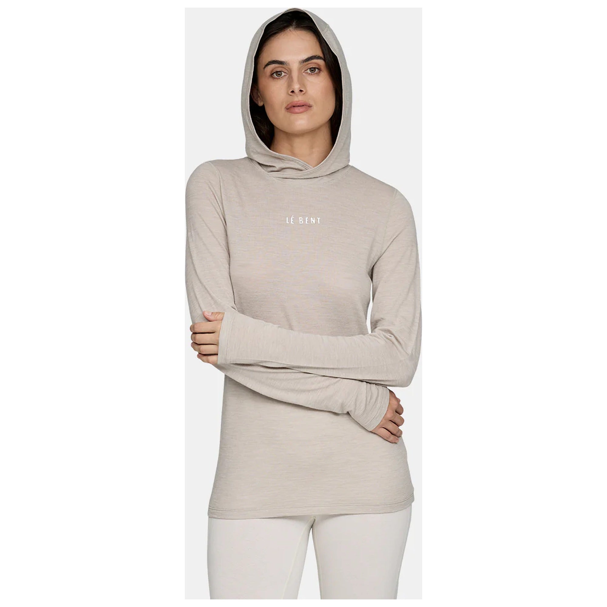 Womens Featherweight Hooded LS Crew