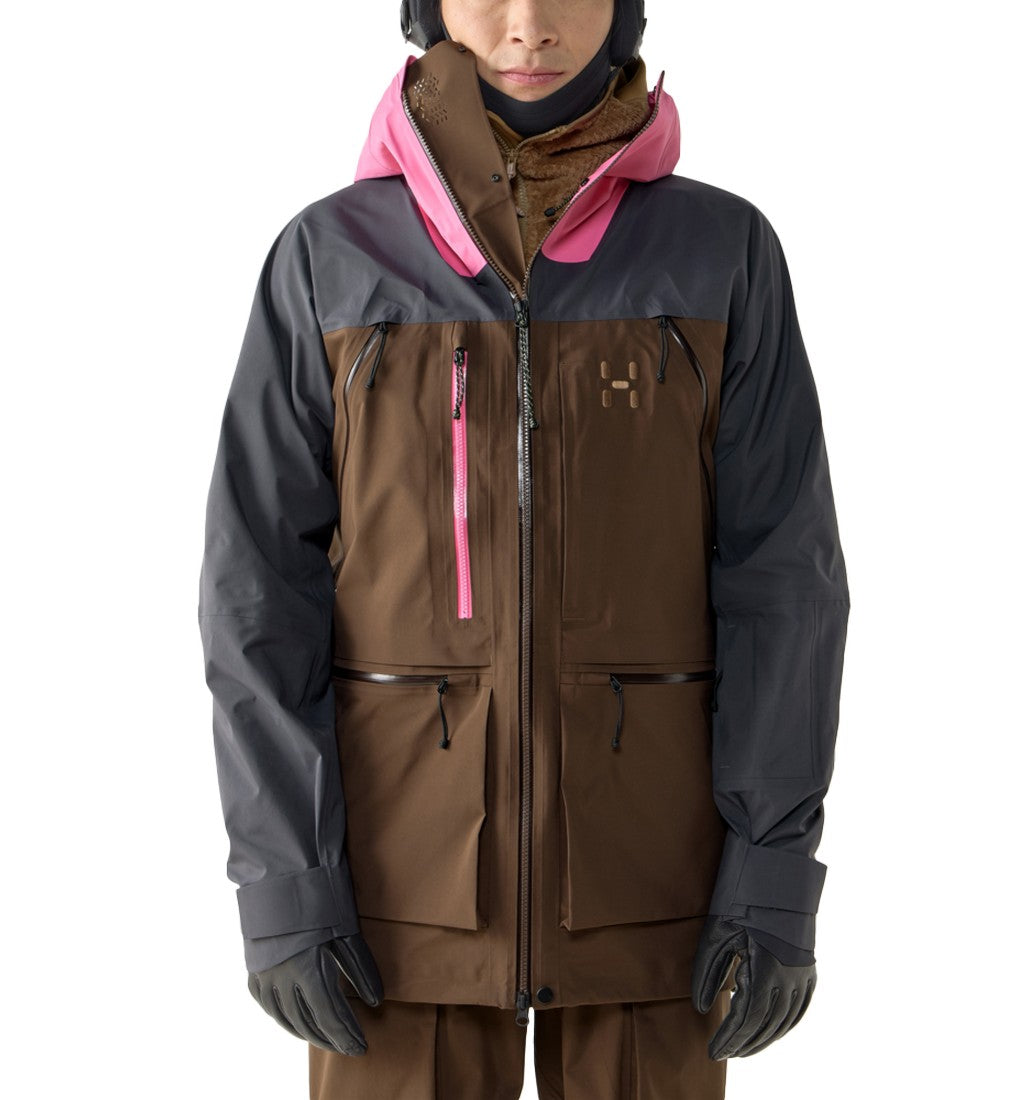 Haglöfs Vassi GTX Pro II Jacket Men Lantana Pink/Woodland Brown