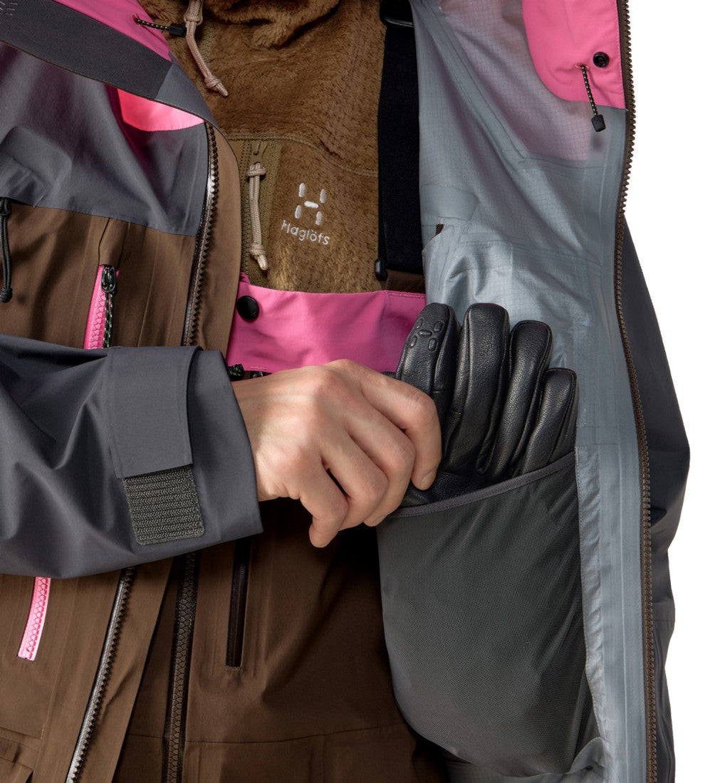 Haglöfs Vassi GTX Pro II Jacket Men Lantana Pink/Woodland Brown