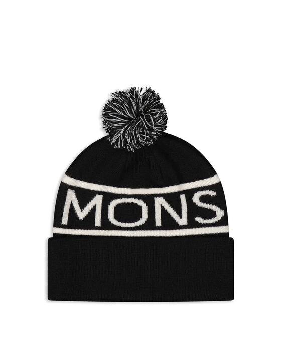 Mons Royale McCloud Pom Pom Beanie Black / White 