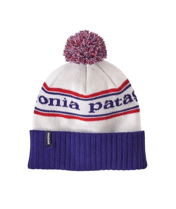 Patagonia Powder Town Beanie Park Stripe: Viking Blue